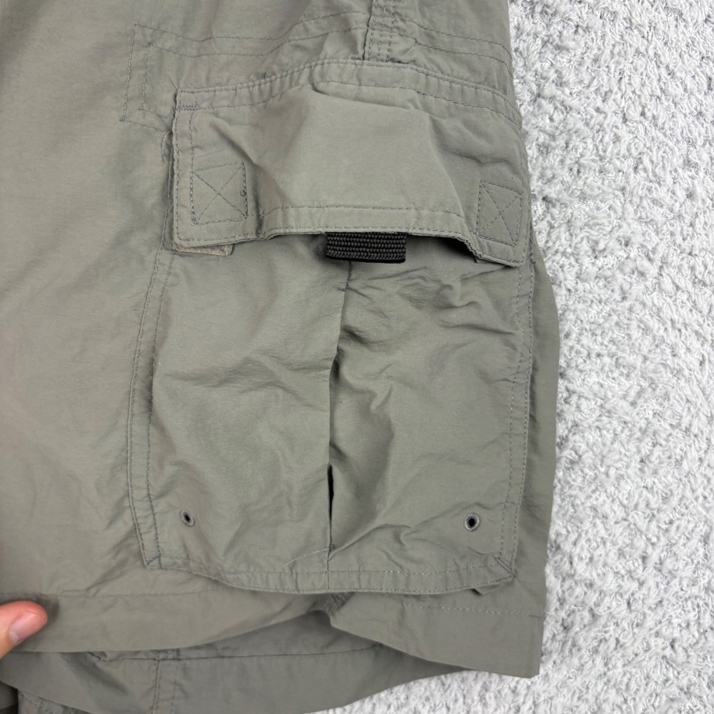 Columbia Cargo Shorts Mens Medium Gray Belted Nylon Hiking Fishing Utility - Picture 4 of 9